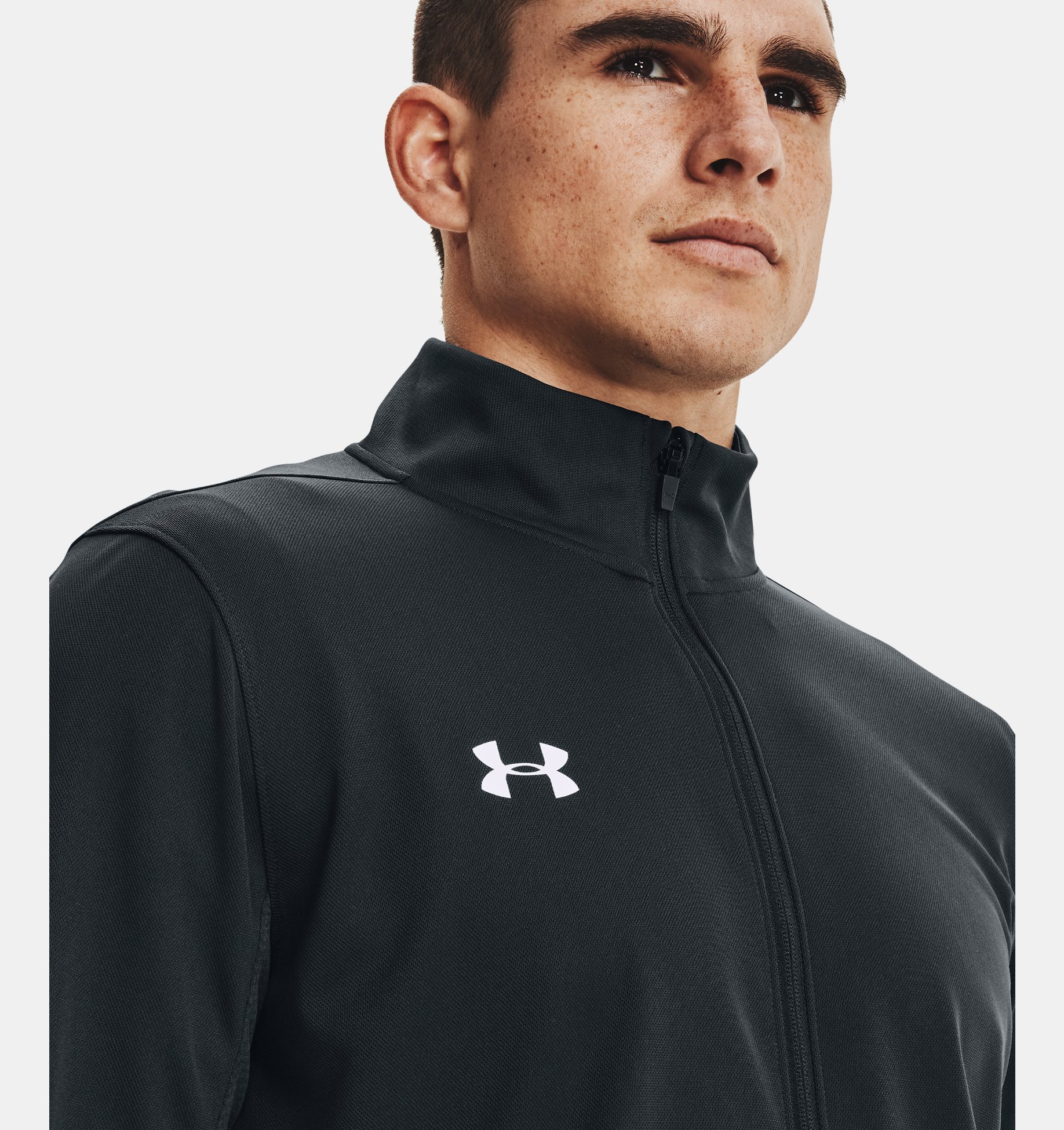 Under Armour Challenger II Knit Warm-Up Tracksuit with Jacket and Joggers Complete Sportswear Set Men 